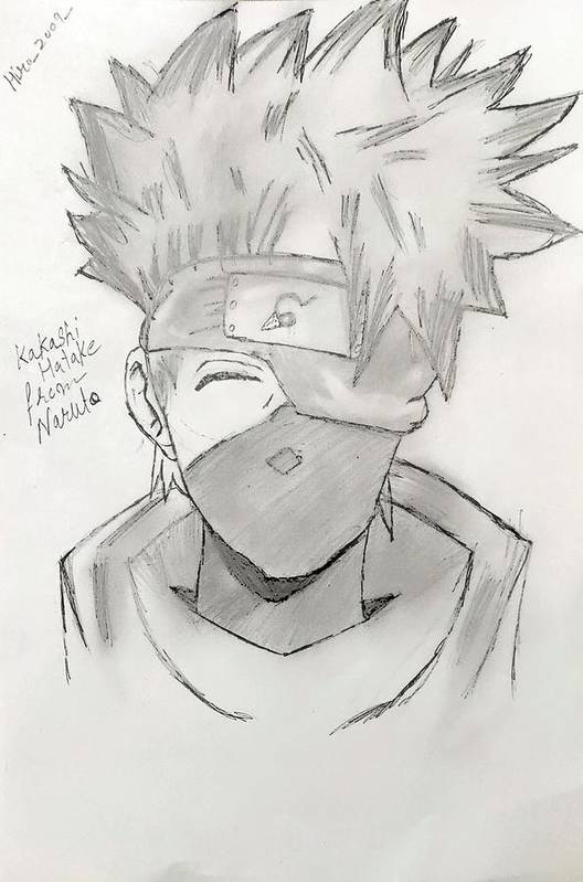 Kakashi hatake from naruto art print by abhishek bindal