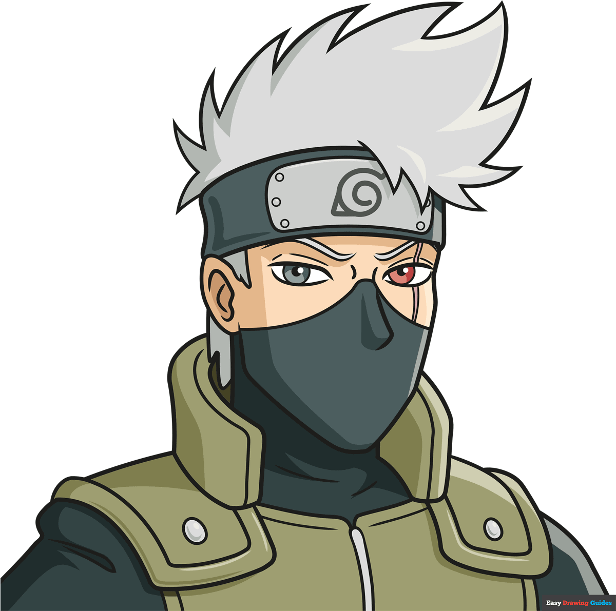 How to draw kakashi hatake from naruto