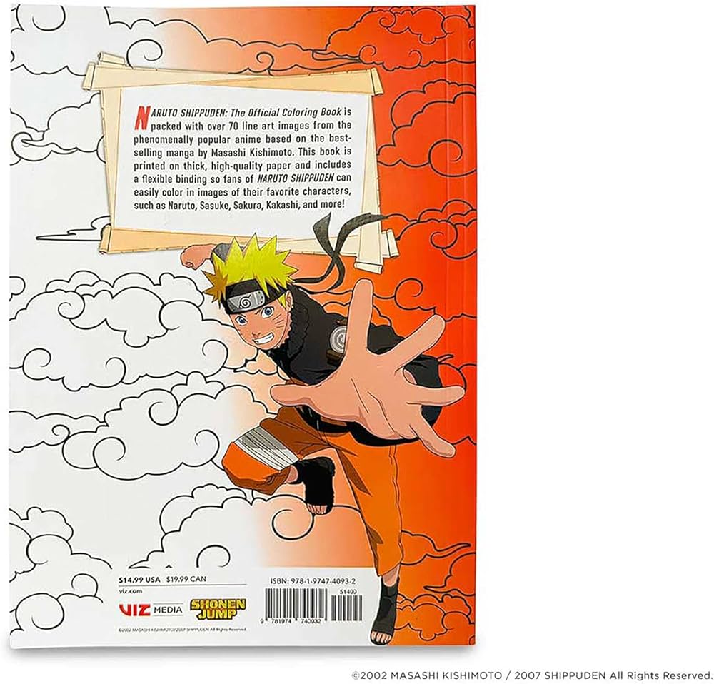 Naruto shippuden the official coloring book viz media books