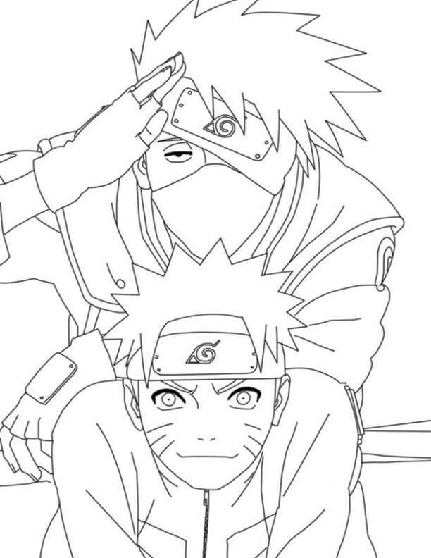 Free easy to print naruto coloring pages