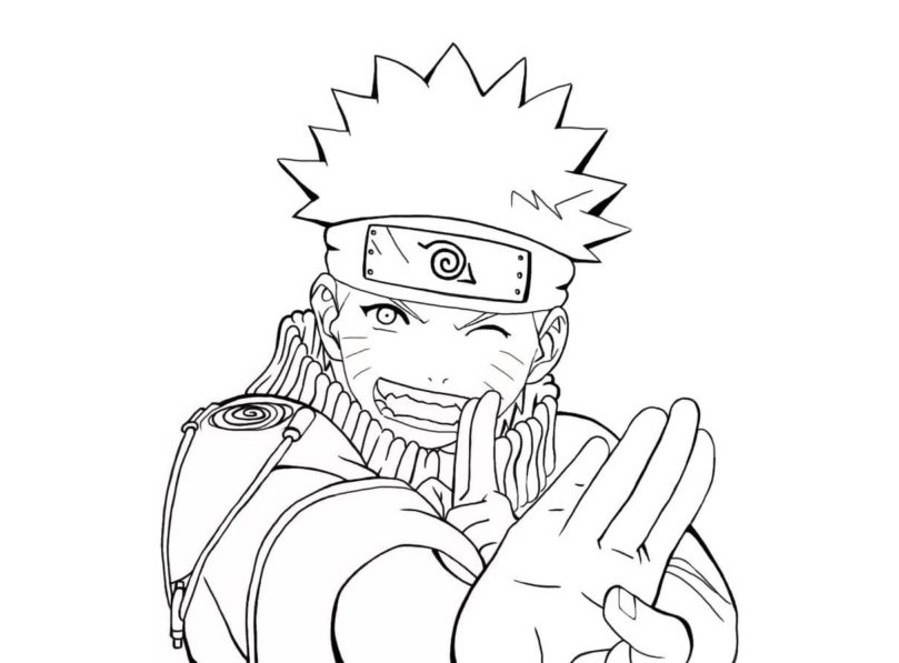 Kakashi naruto coloring page