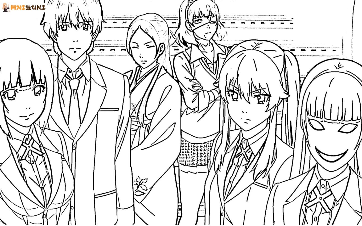 Kakegurui coloring pages