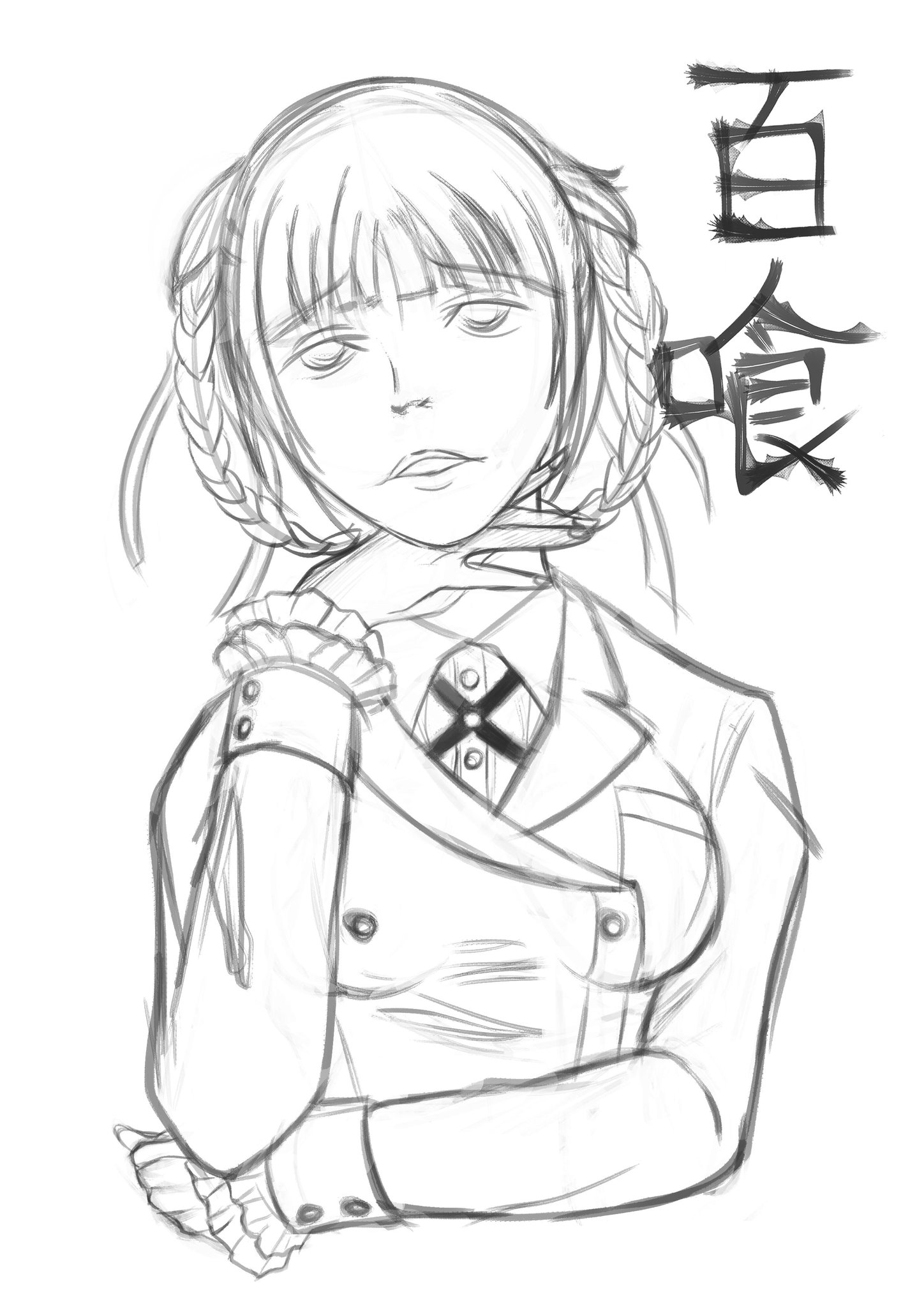 X äçbanana ð ããïãshall attempt to grayscale color this momobamikirari kakegurui anime character sketch female httpstcoqsikyjtclã x