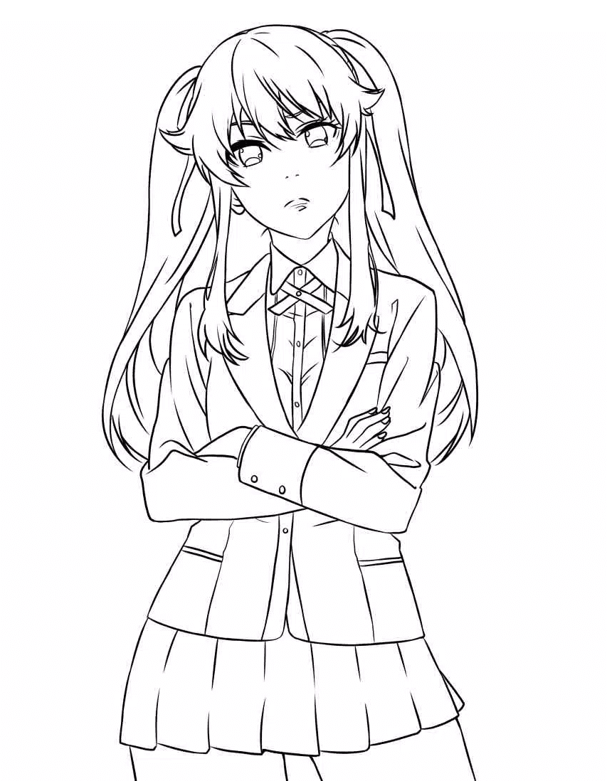 Kakegurui coloring pages printable for free download
