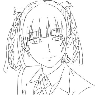 Lineart of kirari by me ð rkakegurui