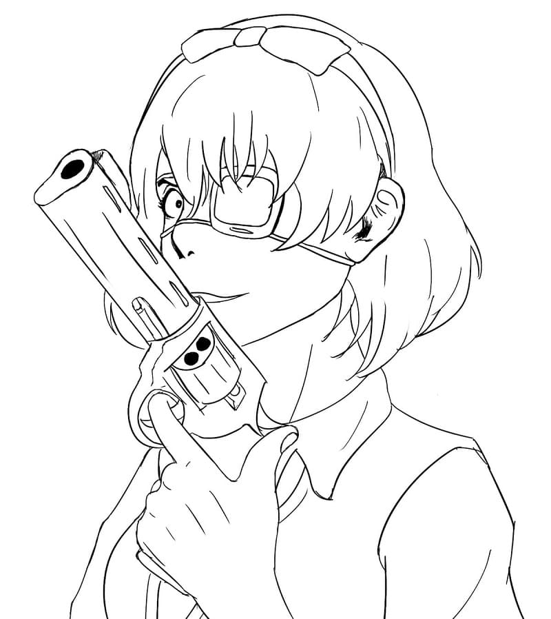 Midari ikishima from kakegurui coloring page