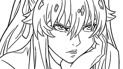 Kakegurui free coloring pages for children to color