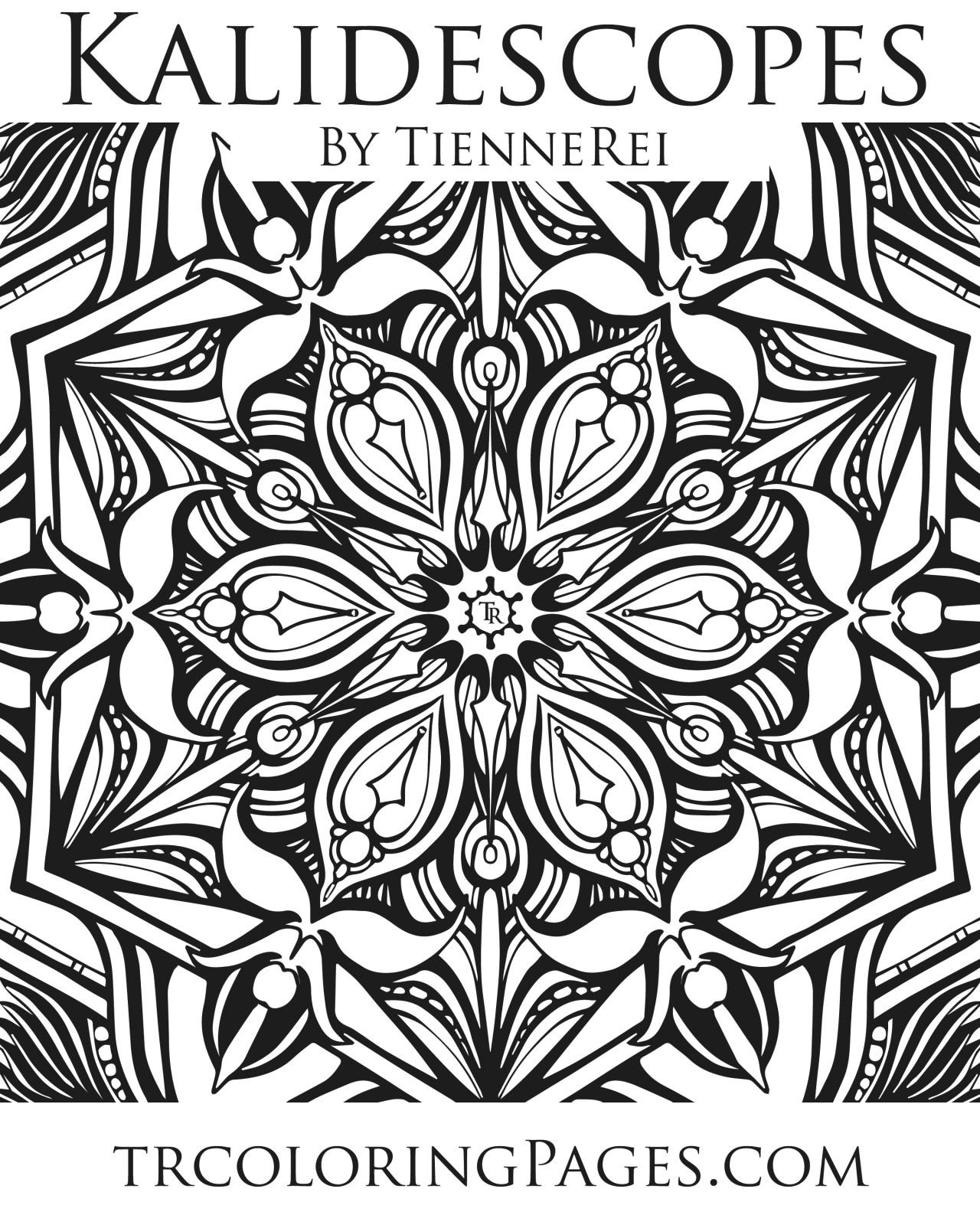 Kaleidoscope coloring page tienne rei fine art