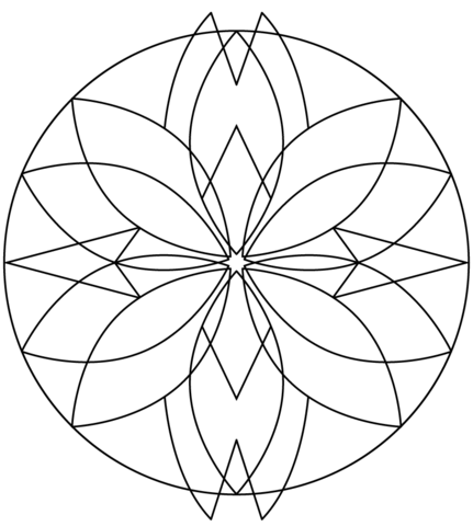 Kaleidoscope coloring page free printable coloring pages