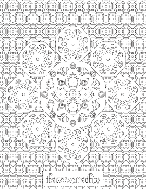 Breathtaking kaleidoscope coloring page