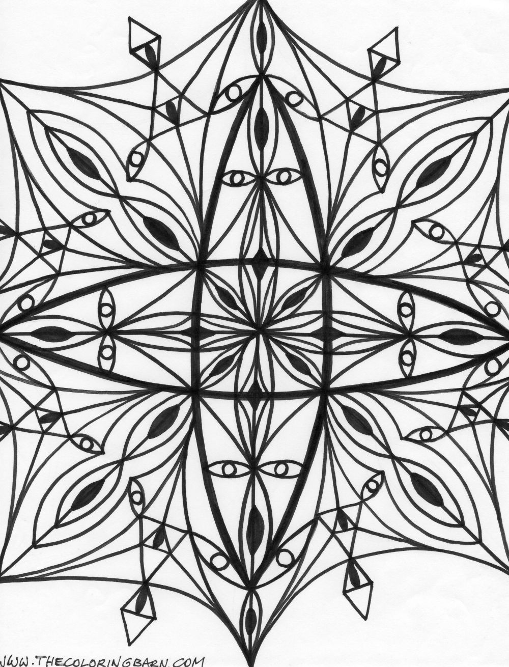 Kaleidoscope coloring pages â free printable sheets