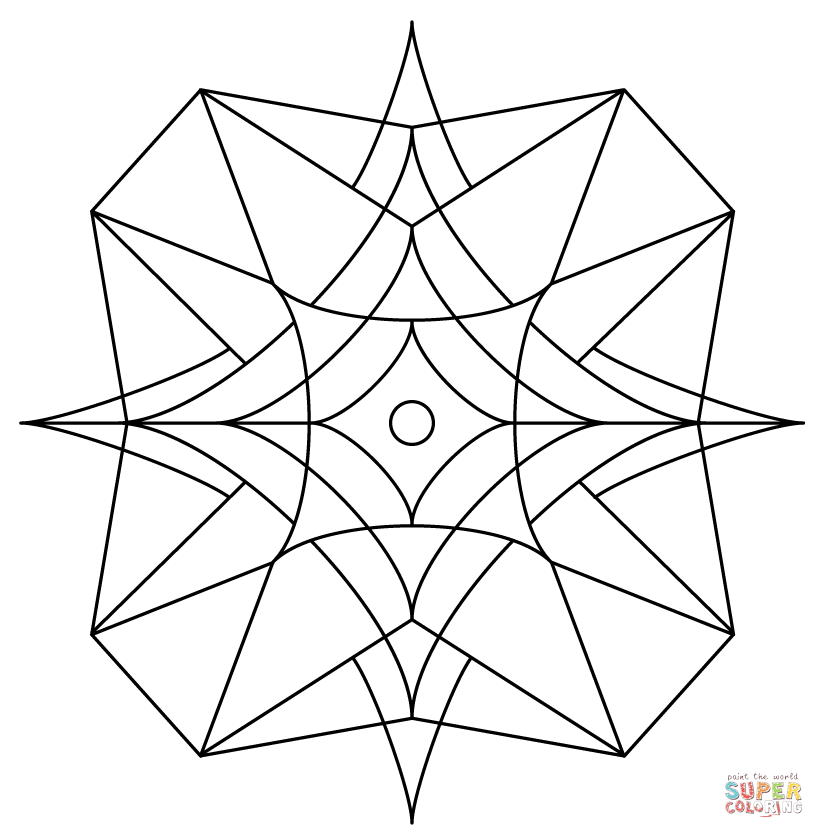 Kaleidoscope coloring page free printable coloring pages