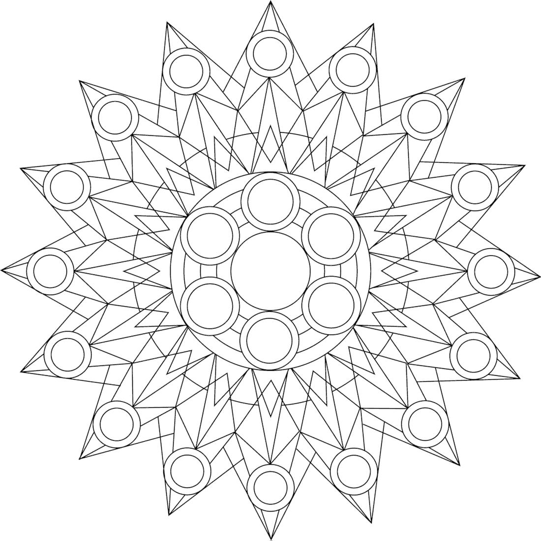 Kaleidoscope coloring page