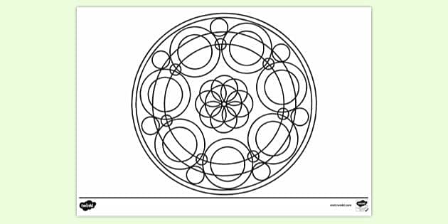 Kaleidoscope colouring page colouring sheets