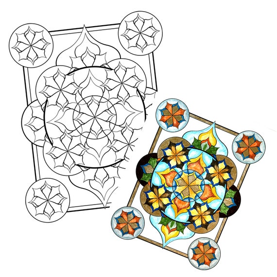 Kaleidoscope coloring page