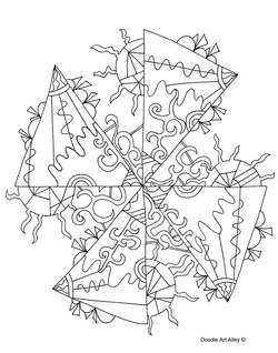 Kaleidoscope coloring pages