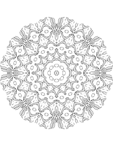 Kaleidoscope mandala coloring page free printable coloring pages
