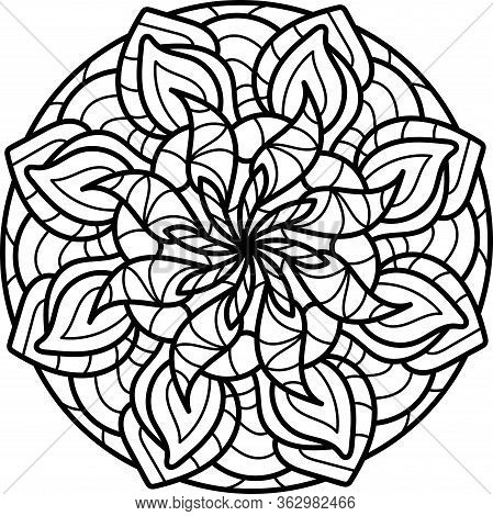 Mandala coloring page vector photo free trial bigstock