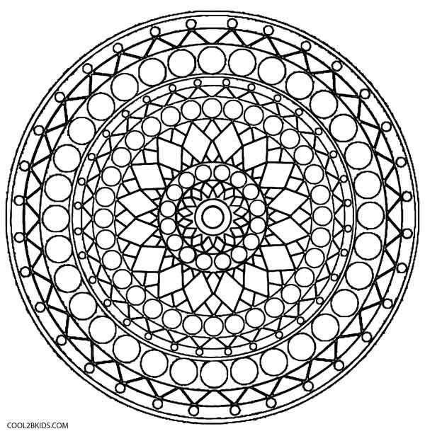 Printable kaleidoscope coloring pages for kids coolbkids geometric coloring pages coloring pages coloring pages to print