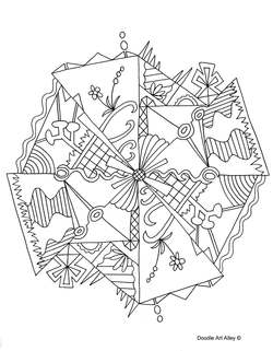 Kaleidoscope coloring pages