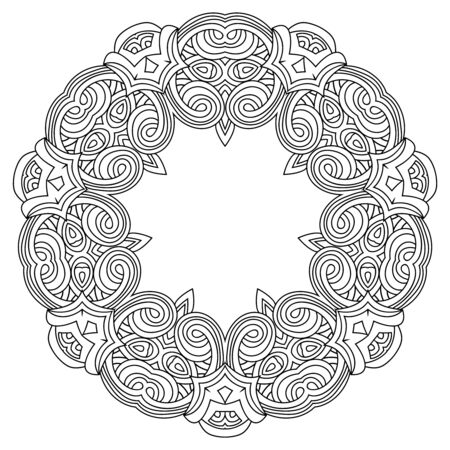 Geometric mandala decorative vector element design mosaic of a vector kaleidoscope diwali celebration a traditional indian symbol arabesque vector coloring page coloring book contour ù ùùø øªøµù ùù ù