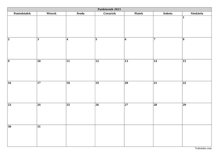 Kalendarze i planery do druku na paåºdziernik a a do pdf i png calendar printables october calendar free printable calendar