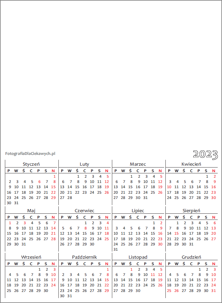 Kalendarz do druku â ik pdf oraz inne formaty rãwnieå do edycji