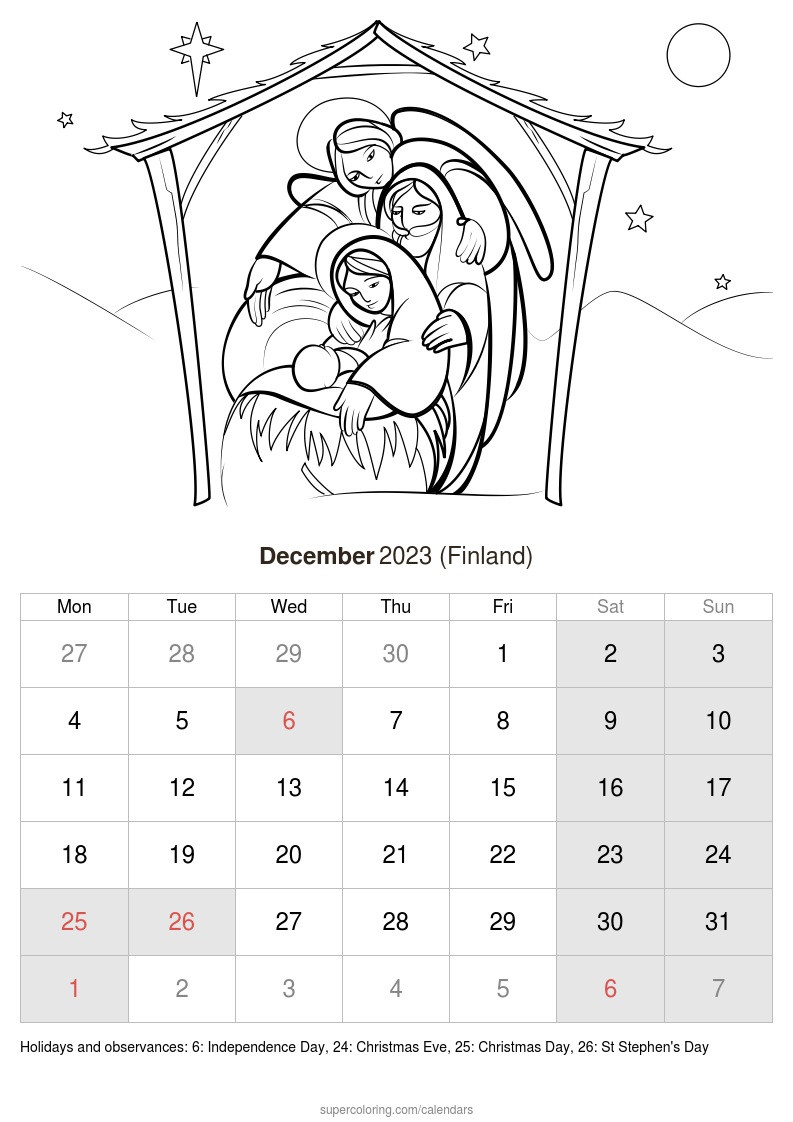 December calendar