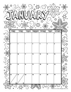 Printable coloring calendar for and woo jr kids activities childrens publishing