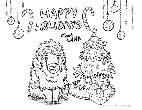 December coloring pageâ amanda rose warren llc