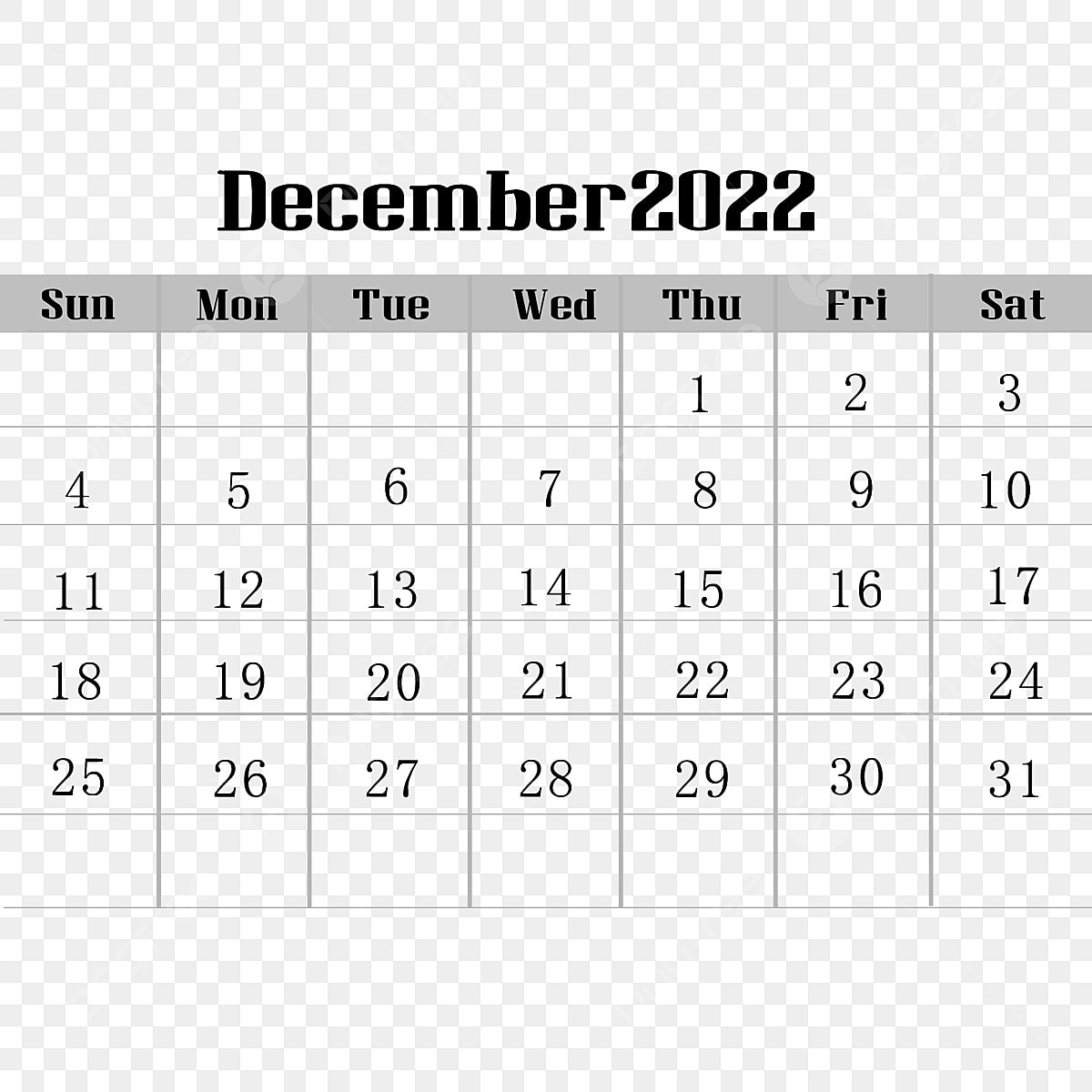 Desember kalender hitam desember hitam png transparan clipart dan file psd untuk unduh gratis