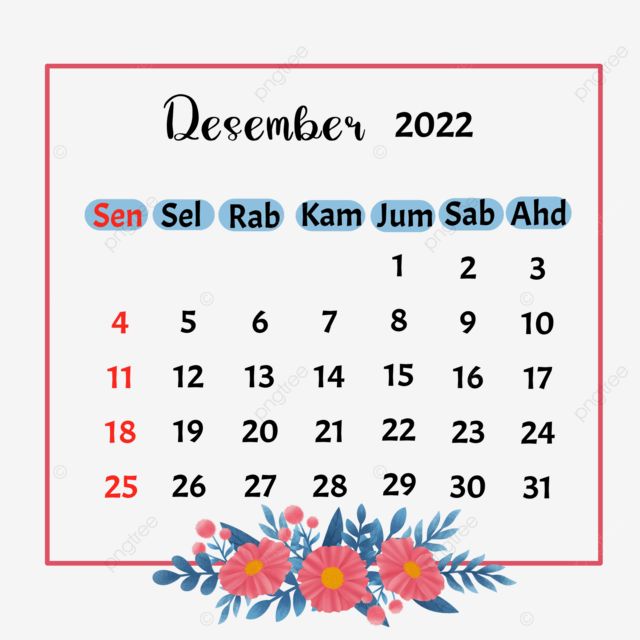 Calendar of december with floral wreath calendar december month png transparent clipart image and psd file for free download floral wreath blue calendar happy new year wallpaper