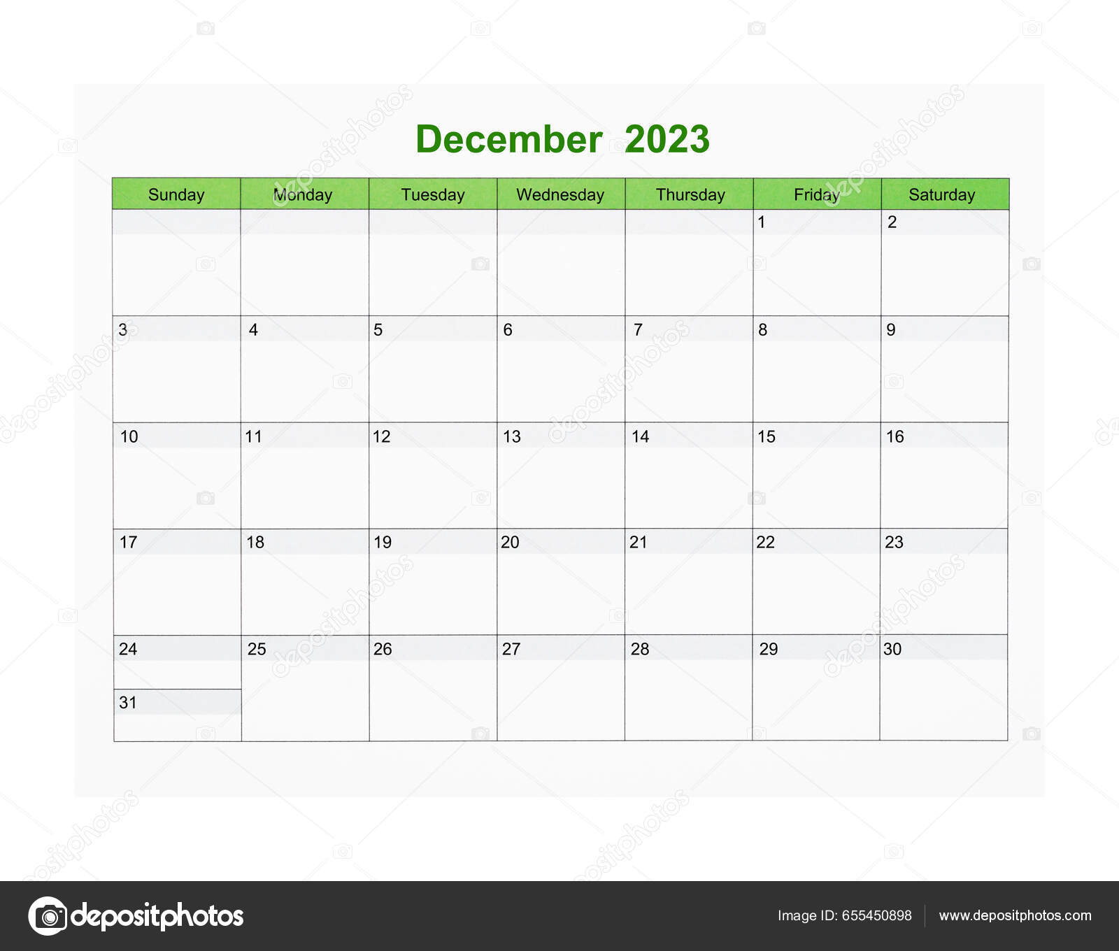 December calendar page year isolated white background clipping stock photo by gamjai