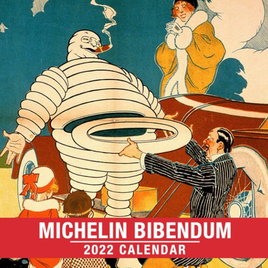 Art calendar artwork michelin bibendum calendar january