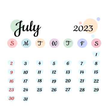 Calendar july png transparent images free download vector files