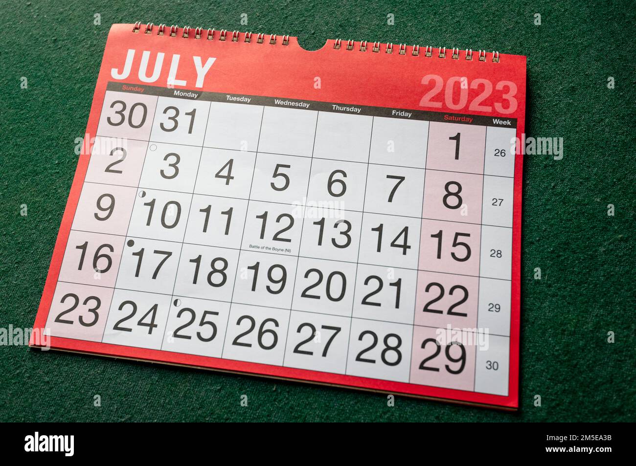 Calendar july hi