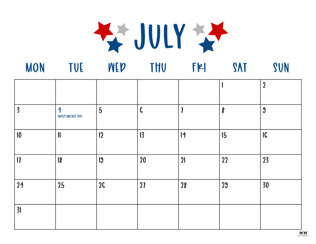 July calendars