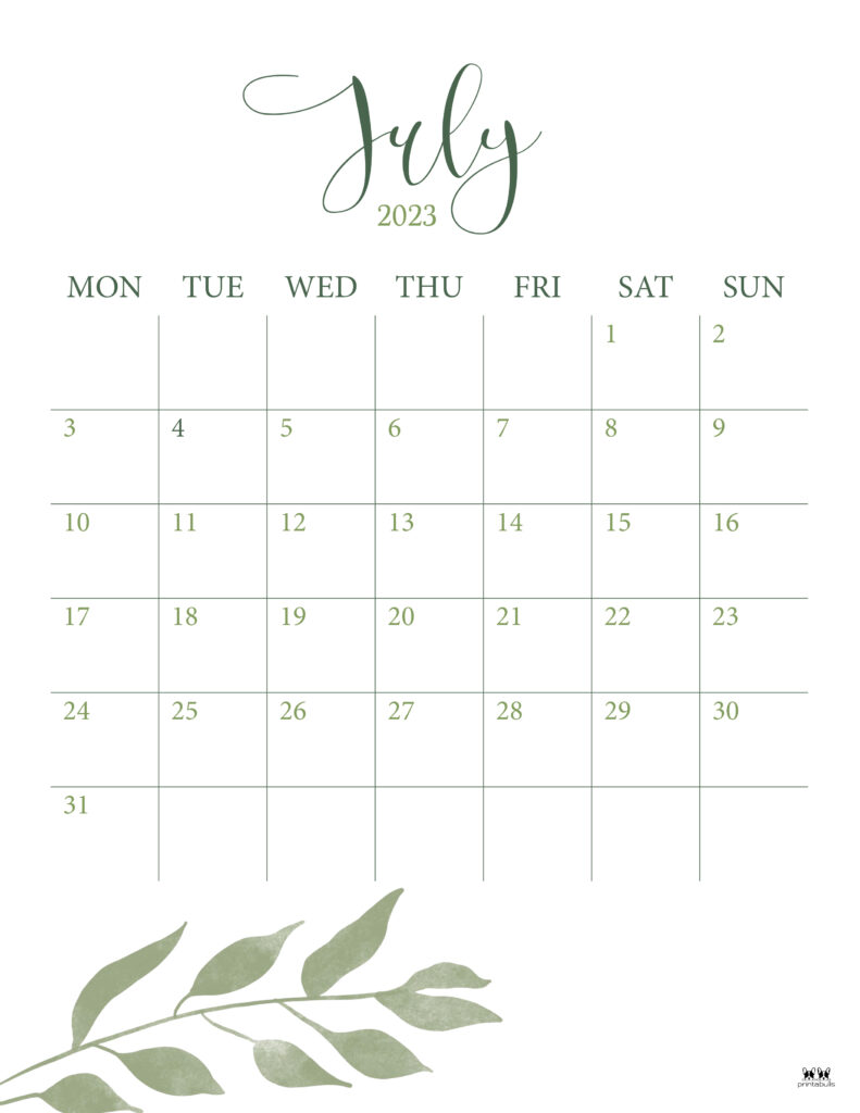 July calendars