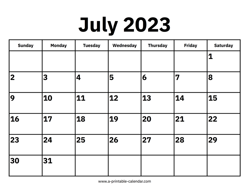 July calendars â printable calendar