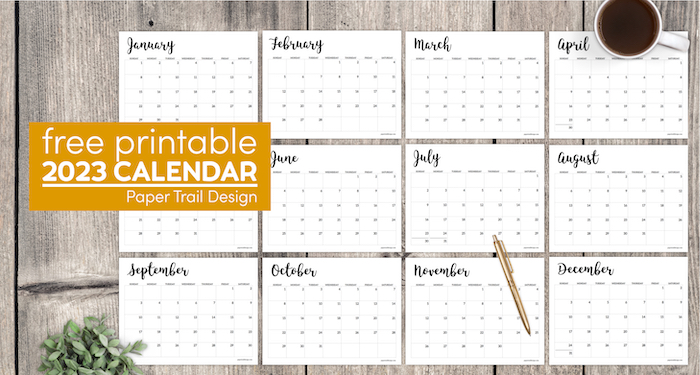 Calendar printable free template