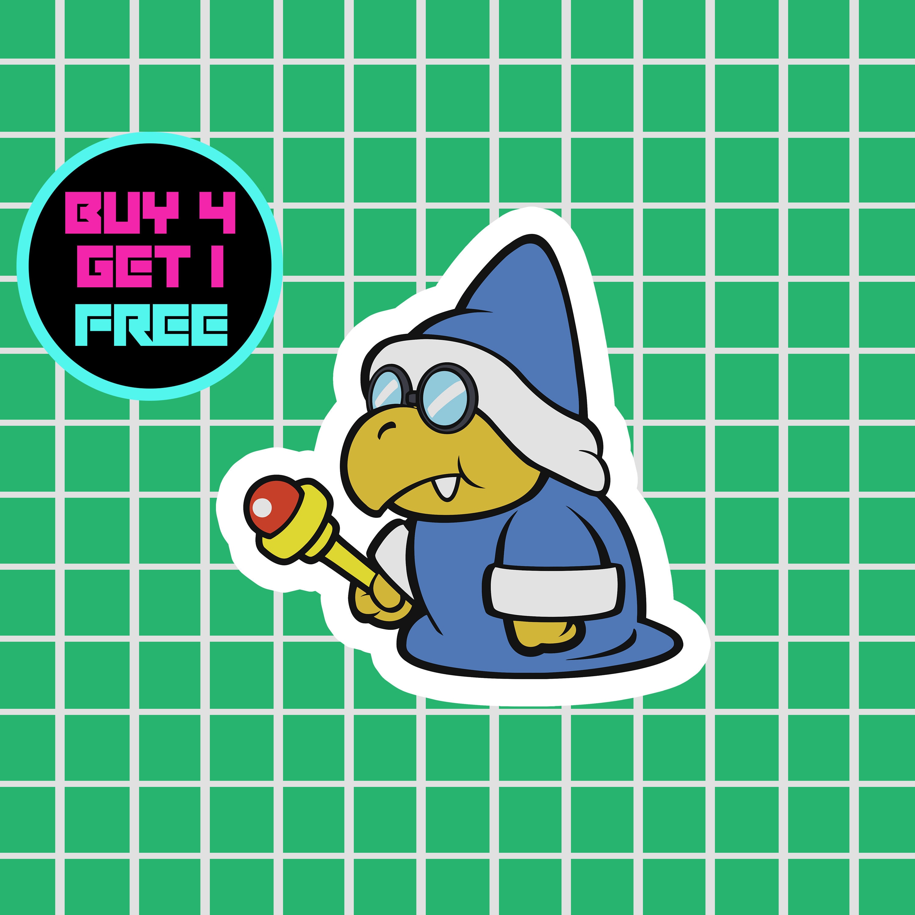 Paper mario kamek sticker funny wizard stickers laptop stickers aesthetic stickers waterbottle stickers puter stickers vinyl stickers