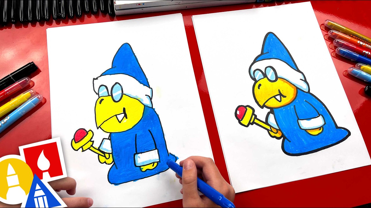 How to draw kamek magic koopa from mario