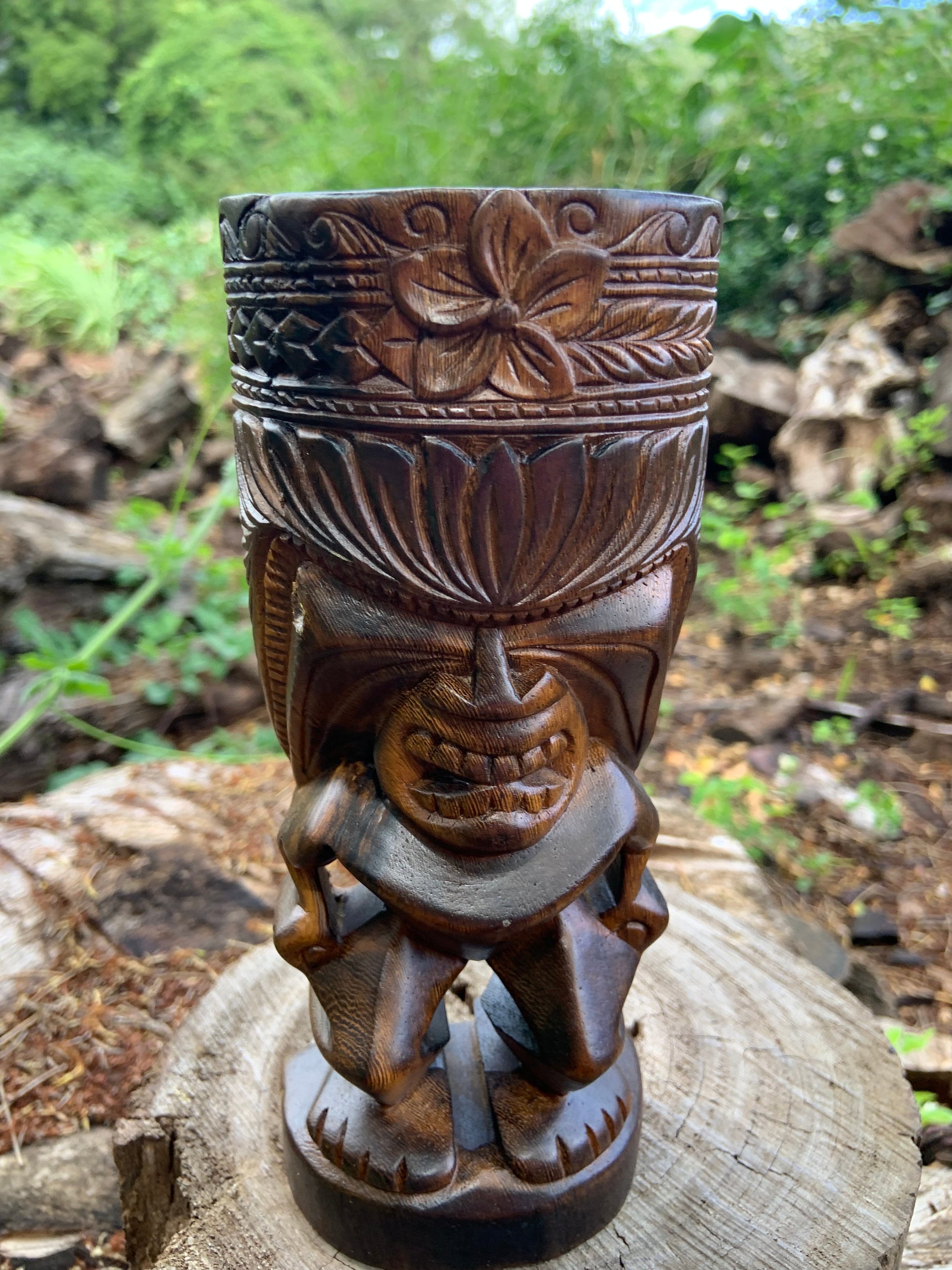 Tikis ku god of protection tiki man tiki scuptures tiki gods hawaiian tikis woodcarving tikis art made in hawaii