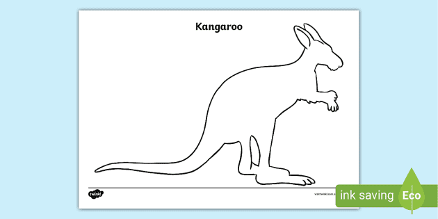 Kangaroo outline teacher made