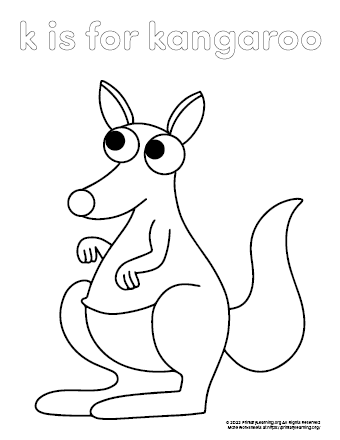 Kangaroo coloring page