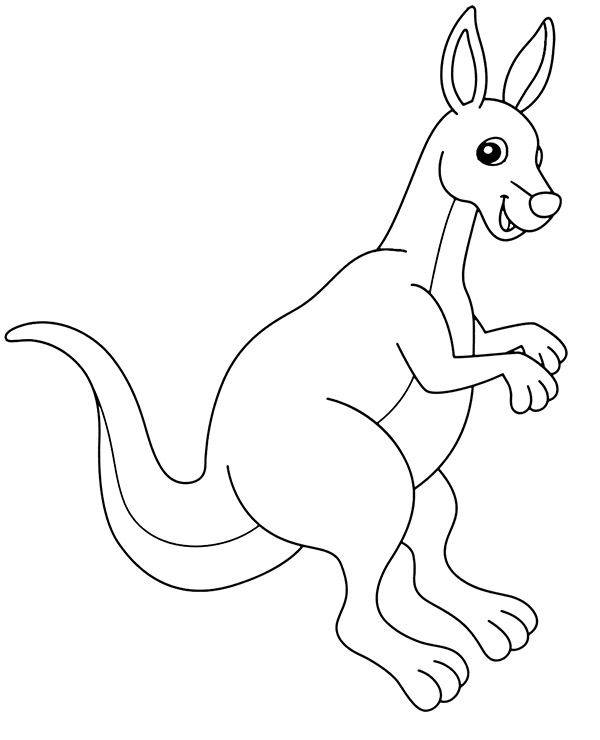 Australian kangaroo coloring page