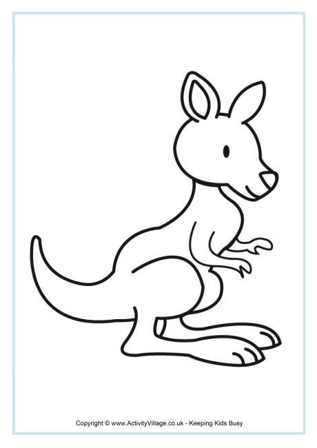 Kangaroo colouring page coloring pages animal coloring pages cute coloring pages