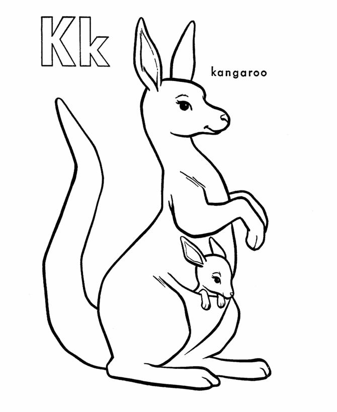 Coloring pages free kangaroo coloring pages