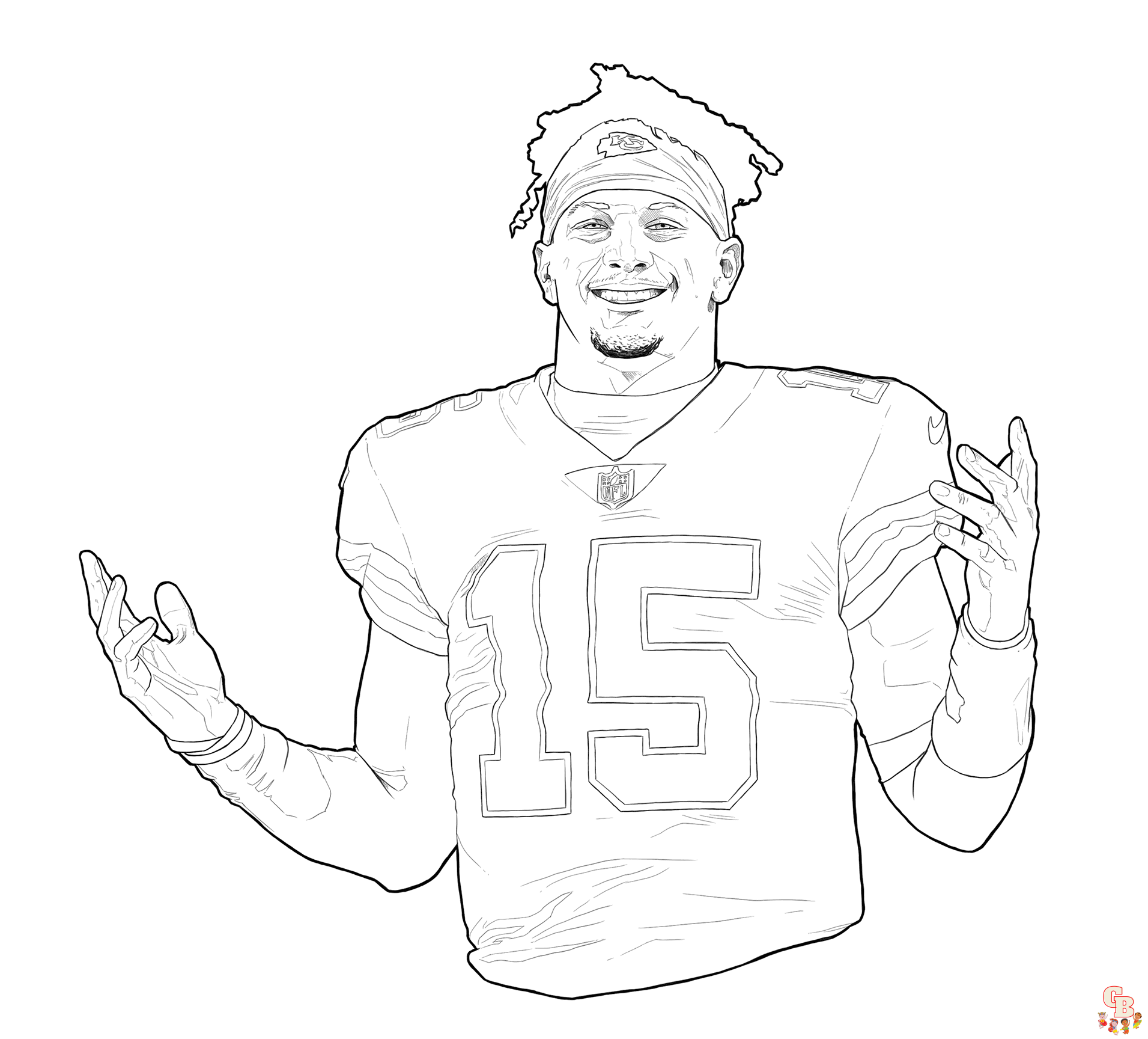 Printable patrick mahomes coloring pages free