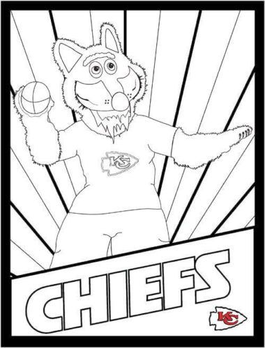 Kansas city chiefs mascot wolf chiefs mascot coloring pages coloring books